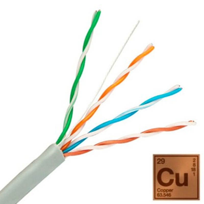 ULINK - CABLE UTP CAT5E 305 MTS, 24 AWG, 100% COBRE. GRIS.