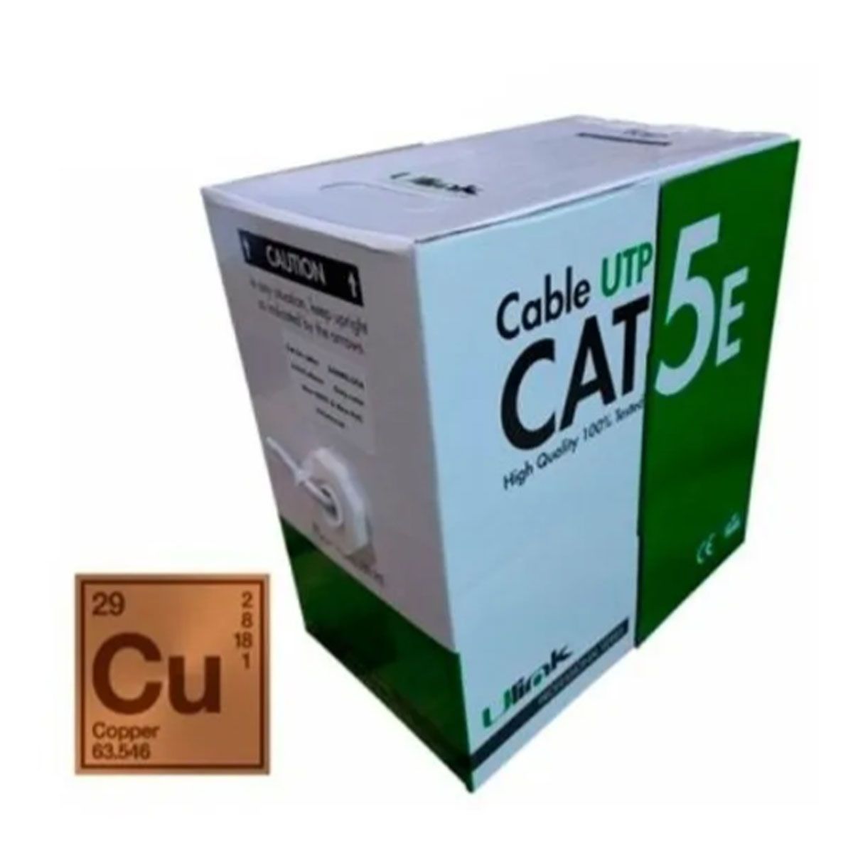 ULINK - CABLE UTP CAT5E 305 MTS, 24 AWG, 100% COBRE. GRIS.