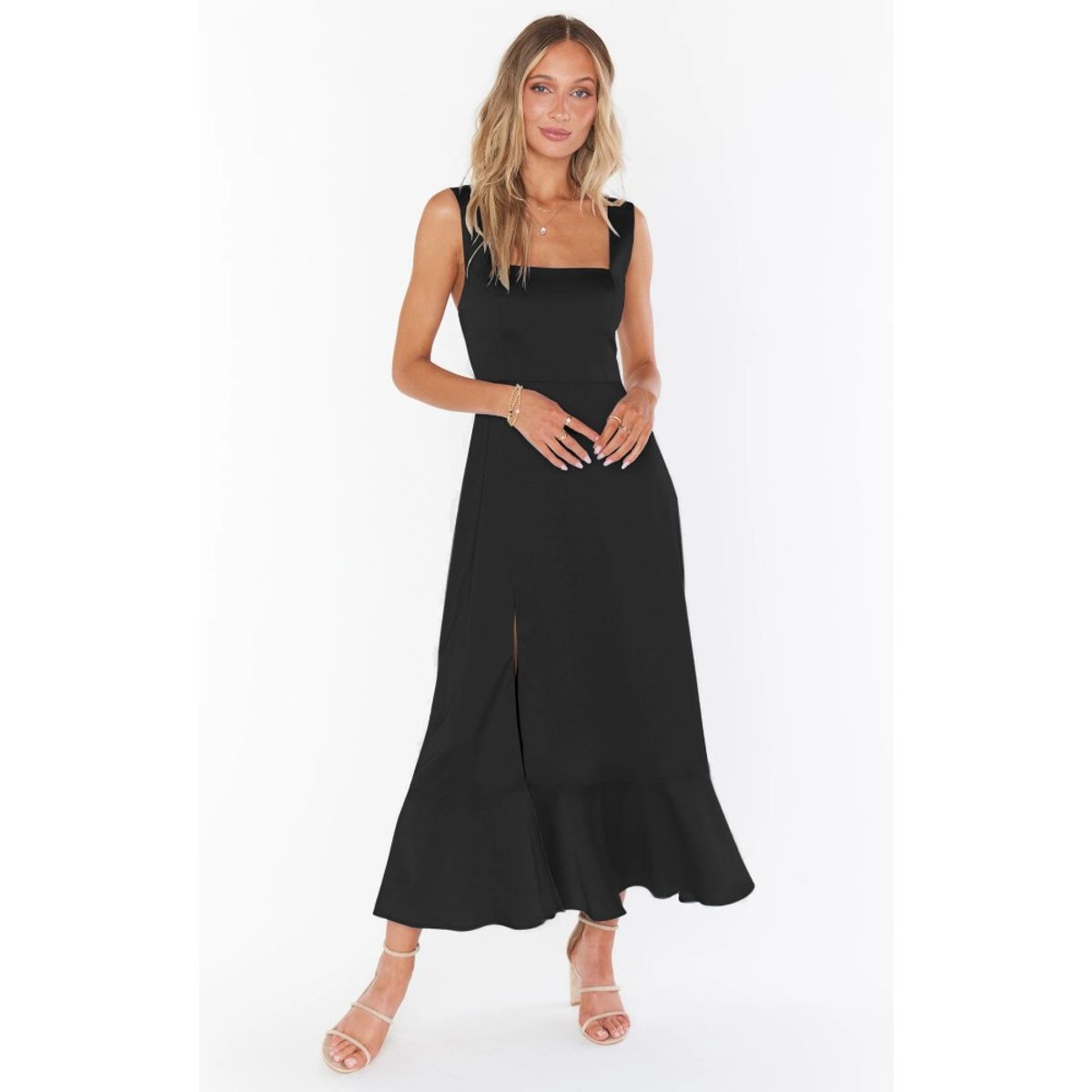 GIOIO - Vestido Francés Elegante Abertura Urbano Premium Corte Figura Esbelta​