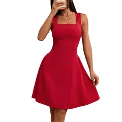 GIOIO - Vestido Tirantes Finos Espalda Descubierta Sin Mangas Figura Esbelta​