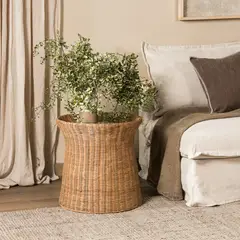 AMOBLE - Mesa Rattan 50Cm Café Amoblé