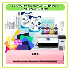 SILHOUETTE - KIT CAMEO 5 ROSADA +IMPRESORA SUBLIMACIÓN GP18