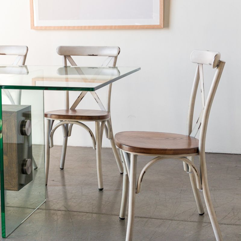 AMOBLE - Silla Crossback Blanca Amoblé