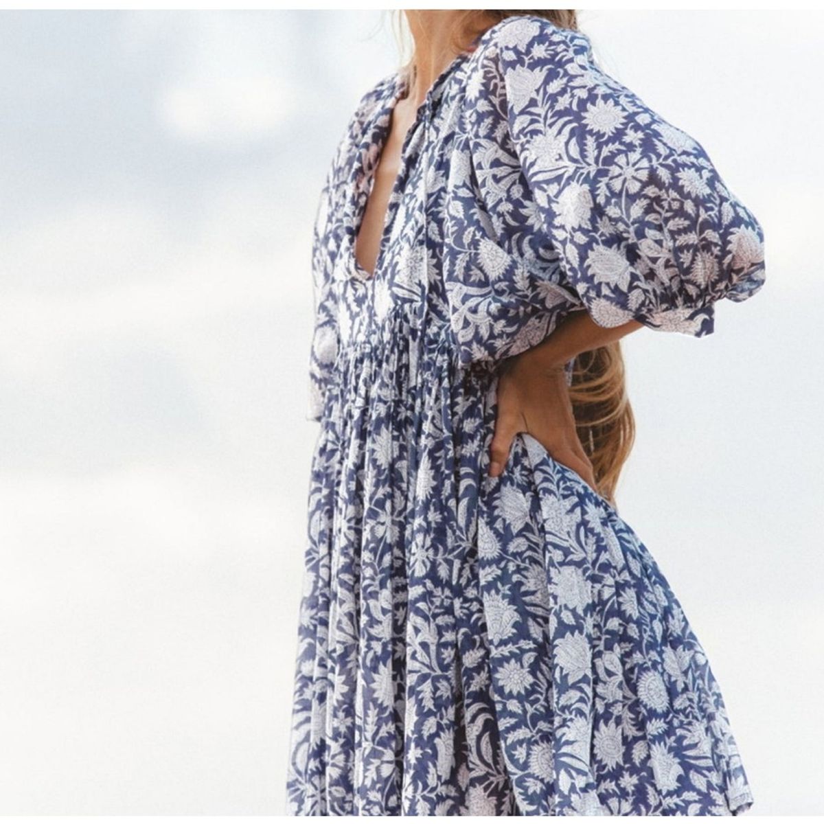 GIOIO - Vestido Estampado Fluido Lazos Diseñador Retro Urbano Figura Esbelta​
