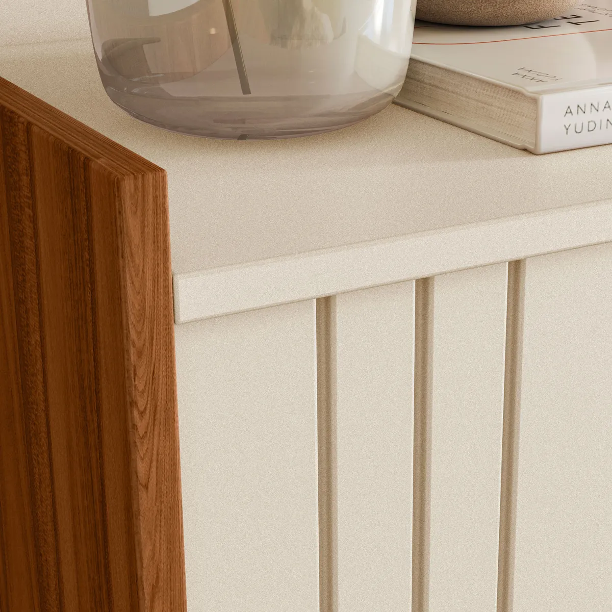 EXIT - Rack TV hasta 50 pulgadas 135x70x36 cm Beige Austin