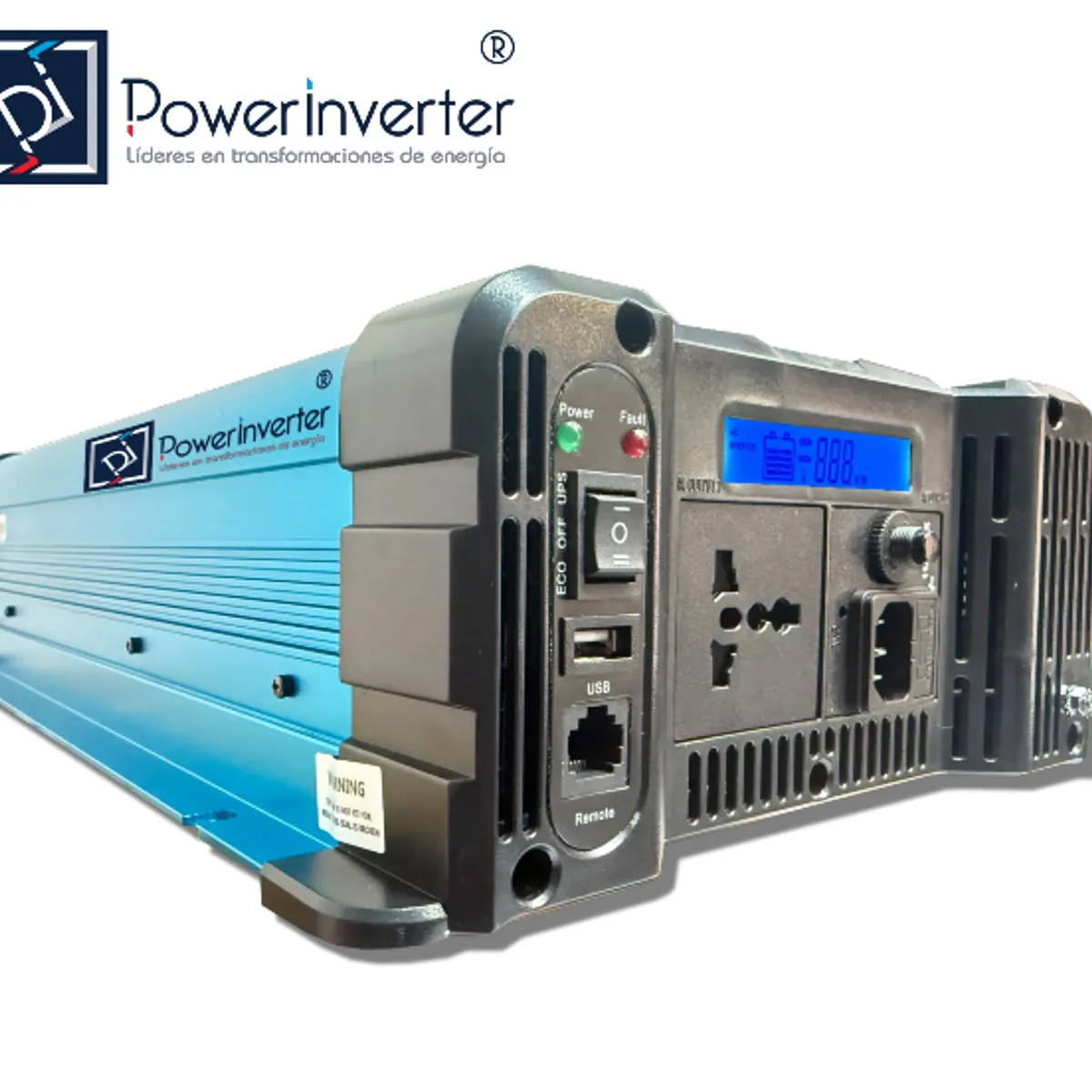 GENERICO - INVERSOR DE VOLTAJE 12VDC220VAC 3000W PSW - PTS - BYPASS - PREMIUN CALIDAD