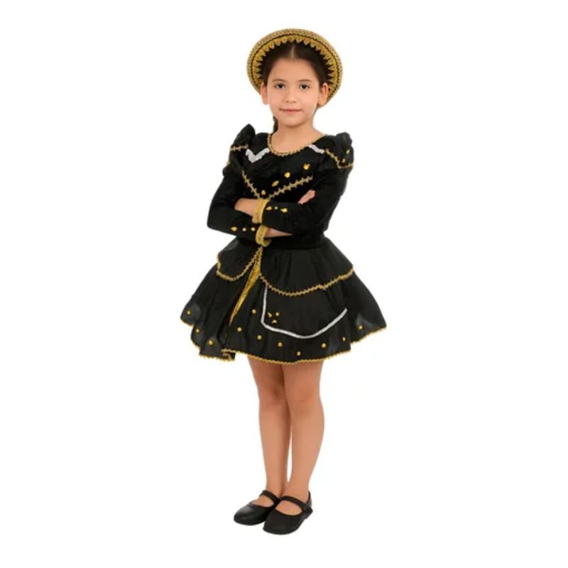 EKOL TACTICA MILITAR - Traje Caporal Niña Con Falso Incluye Sombrero Fiestas Patrias