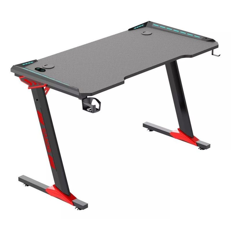 IDEEHOUSE - Escritorio Gamer con Luz RGB  140x60x72 cm