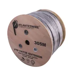 ATLANTICSWIRE - CABLE FTP CAT5E, 24 AWG, CCA, 305 MTS. CCA PVC. NEGRO