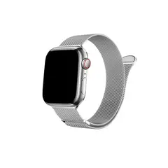 CELLBOX - Correa de Acero Magnética para Apple Watch - 42 mm Serie 10 / 11 - Plata