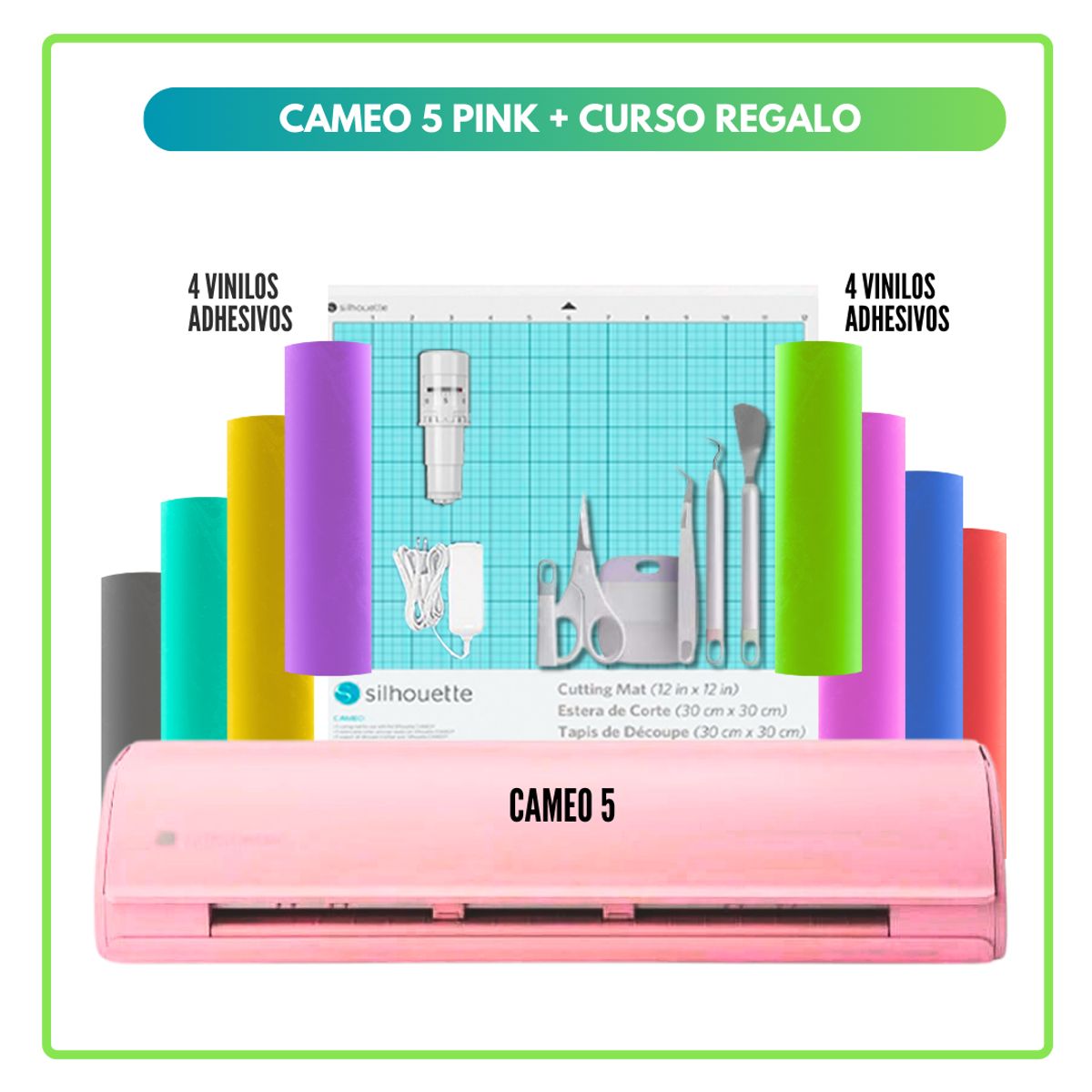 SILHOUETTE - CAMEO 5 PINK + CURSO GP12