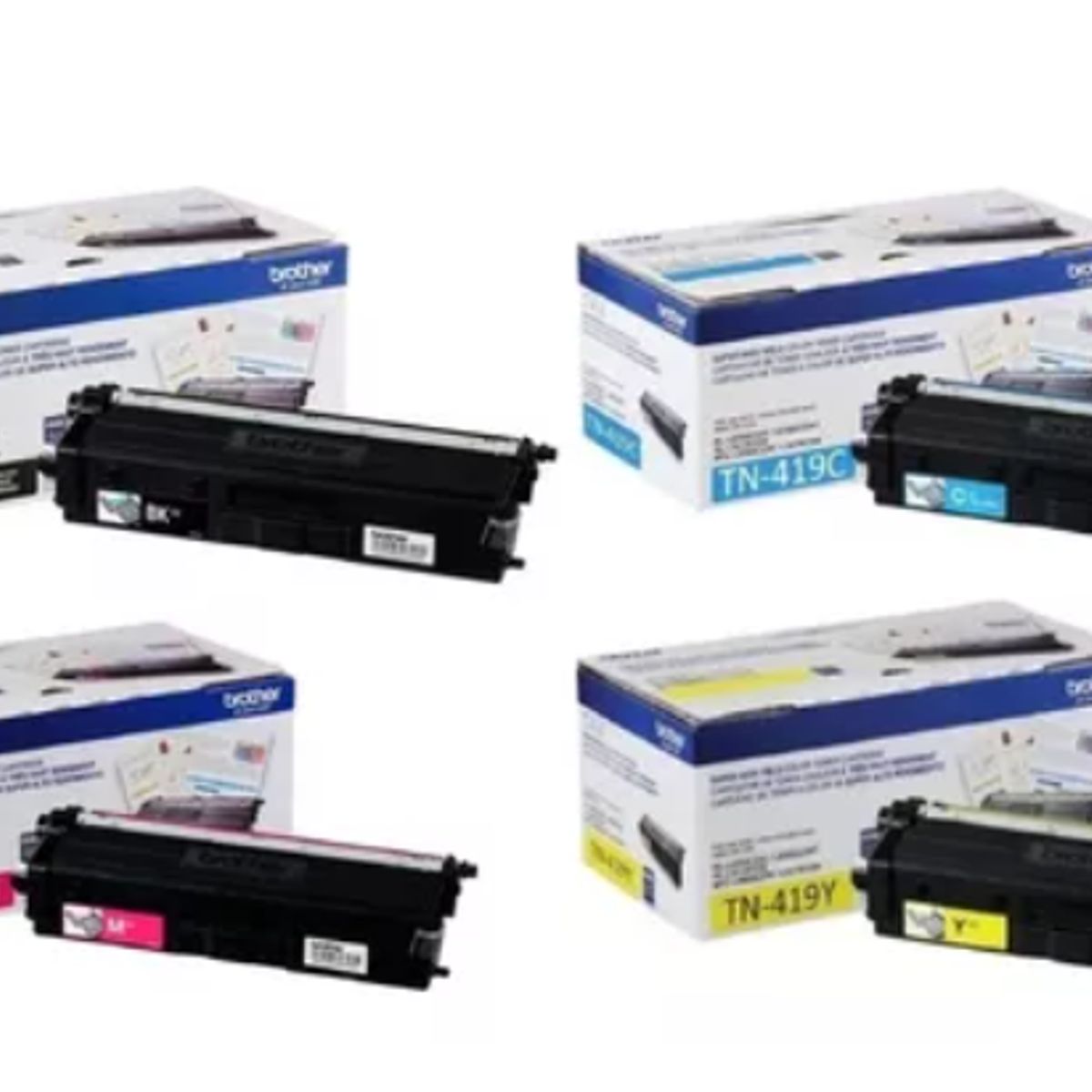 BROTHER - Pack de cartuchos de tóner tn-419 4 colores TN419