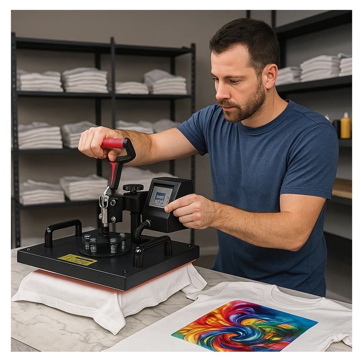 GENERICO - Sublimadora Estampadora 5 En 1 Maquina Para Estampar En Tela