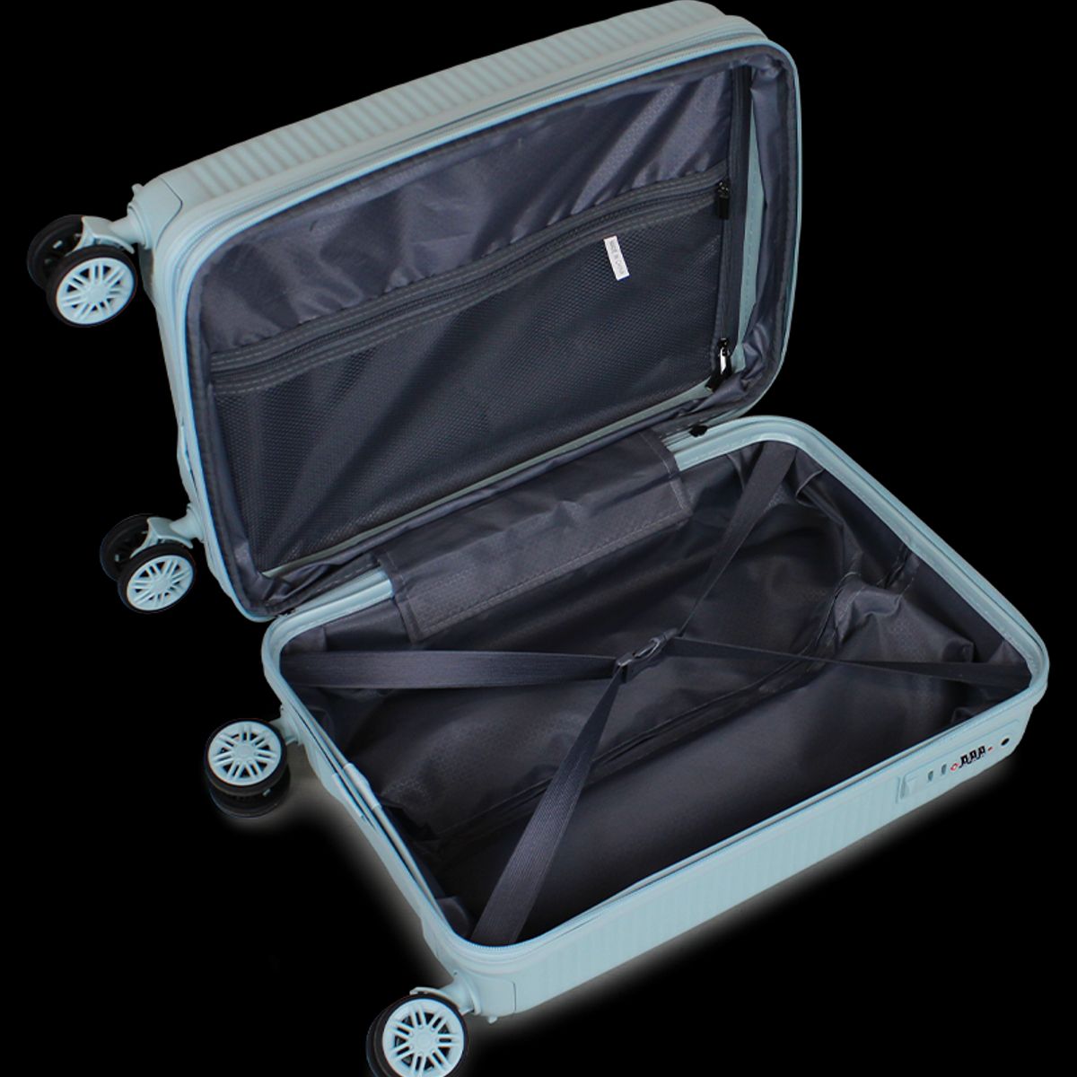 F LA MALETA DE CHILE - Maleta cabina con ruedas extraibles Lovers celeste F