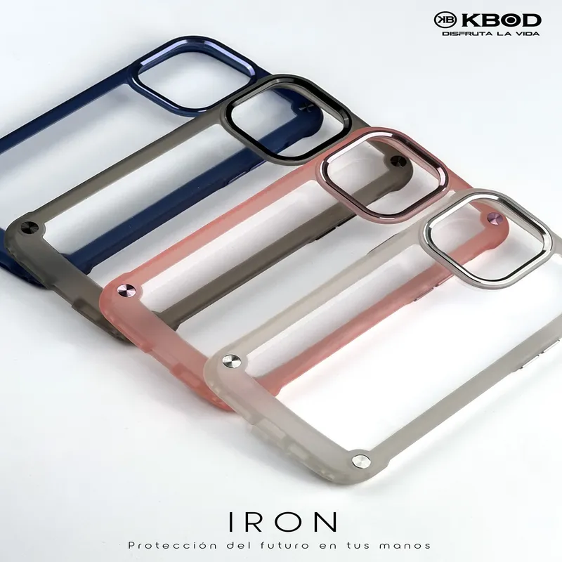 KBOD - Carcasa Anti Golpes Reforzada Kbod Iron Case Para iPhone 13 y 14 Negro