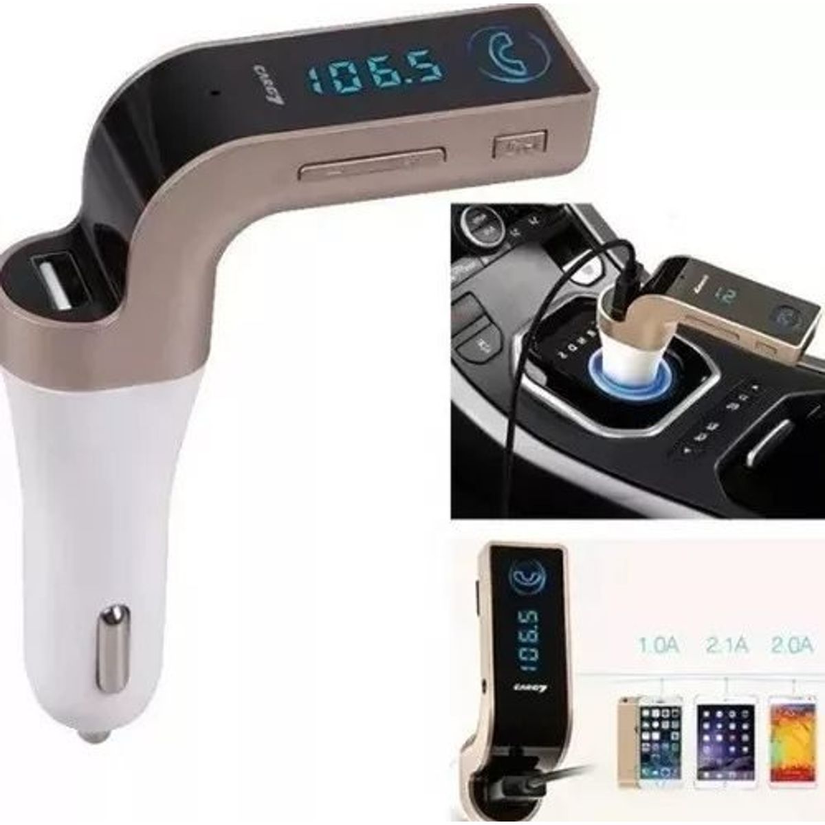 GENERICO - Transmisor FM Bluetooth carg7 Transmisor FM Bluetooth carg7