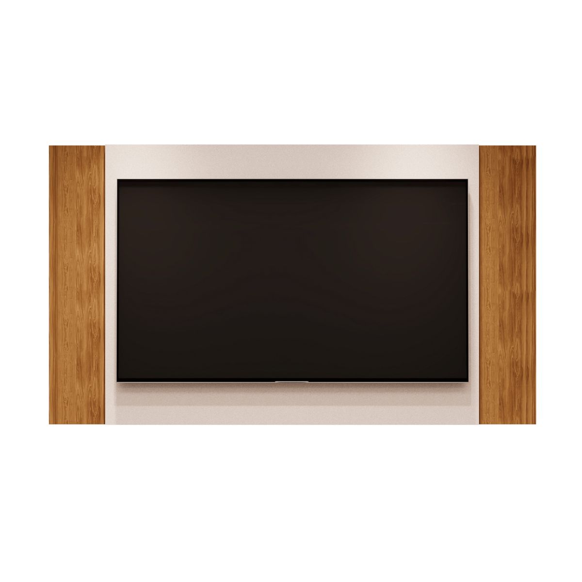 EXIT - Panel TV Regulable 120-160 cm Fresno Blanco Marfil Canela hasta 50