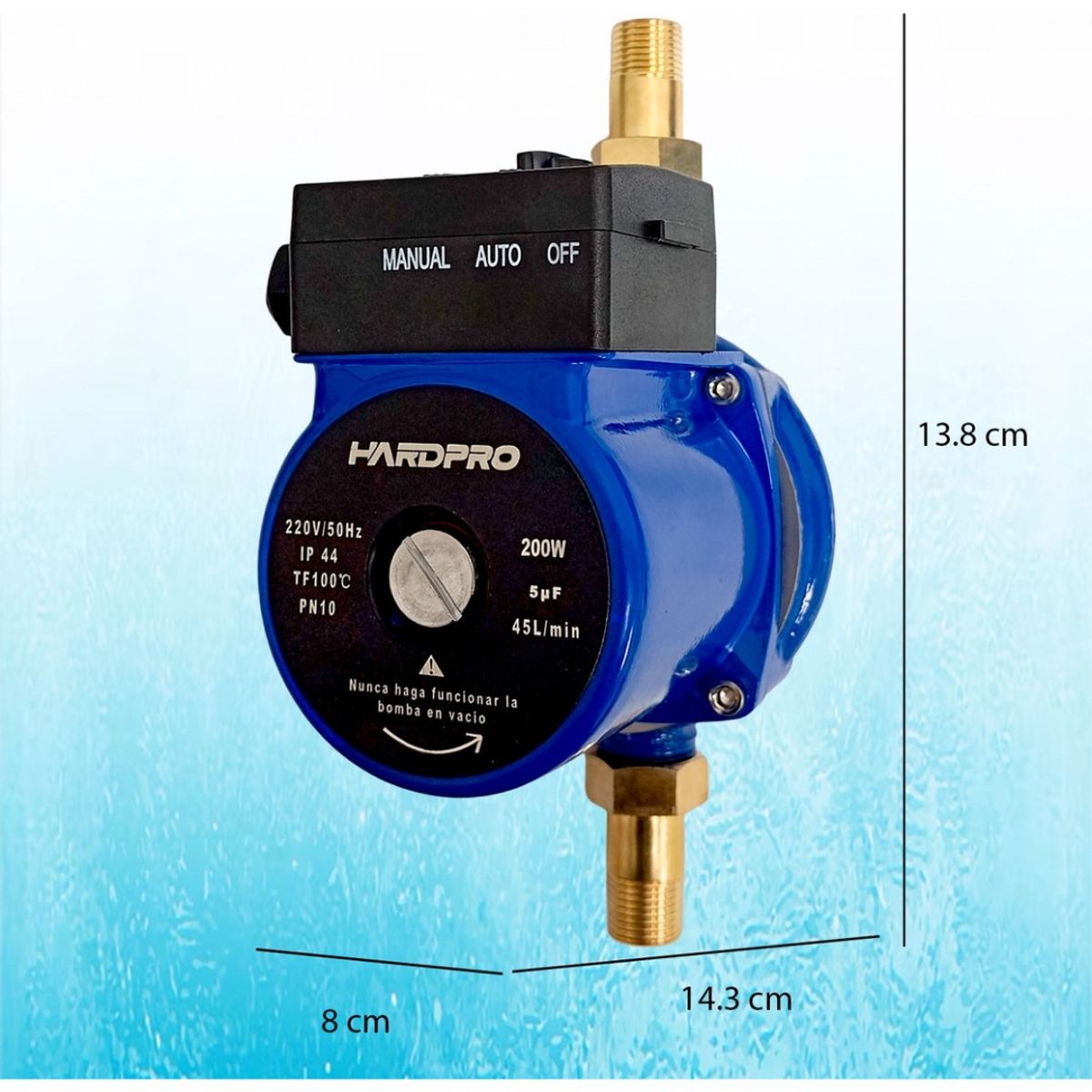 HOMEBRANDT - Bomba Presurizadora Agua Calefont 45 L/min 200w
