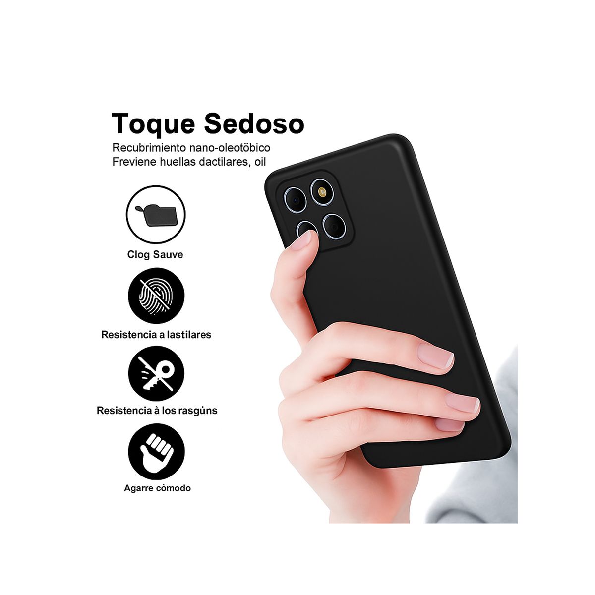 JOIGO - Carcasa Funda Para Honor X7C Goma Verde
