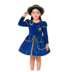 EKOL TACTICA MILITAR - Traje Caporal Niña Con Falso Incluye Sombrero Fiestas Patrias
