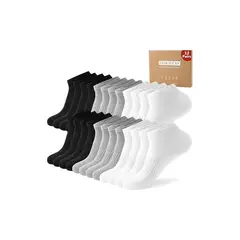 LOOK SHOP - Pack 12 Pares Calceta Deport Premium Bambú Algodón Tobillera 207 s