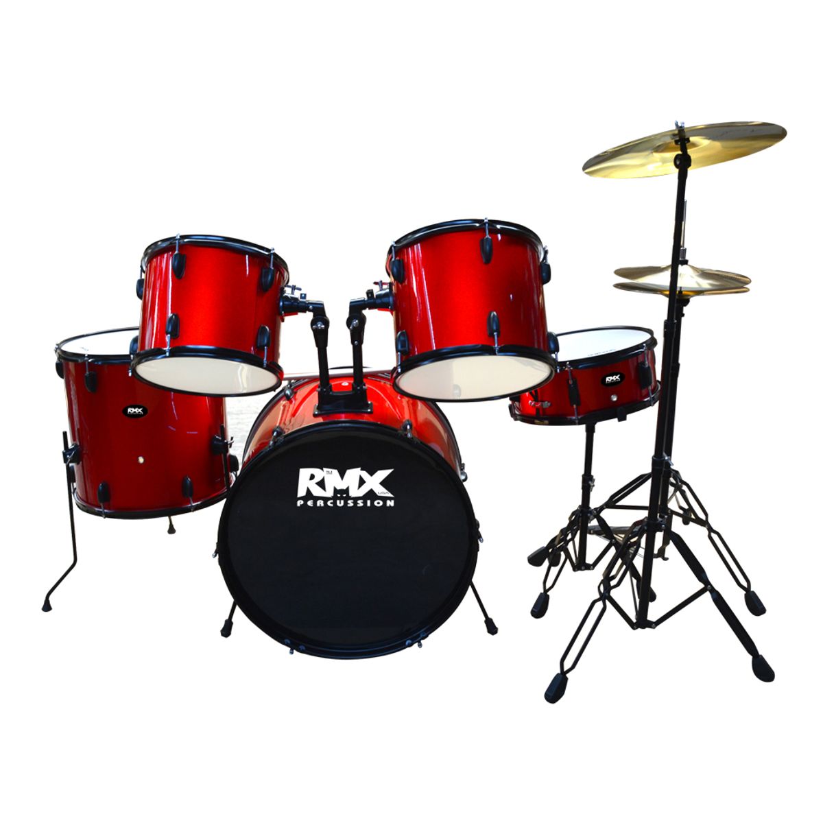 RMX - BATERIA ADULTO 5 PCS ROJA PLATILLO + PISO RMX