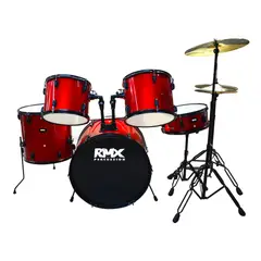 RMX - BATERIA ADULTO 5 PCS ROJA PLATILLO + PISO