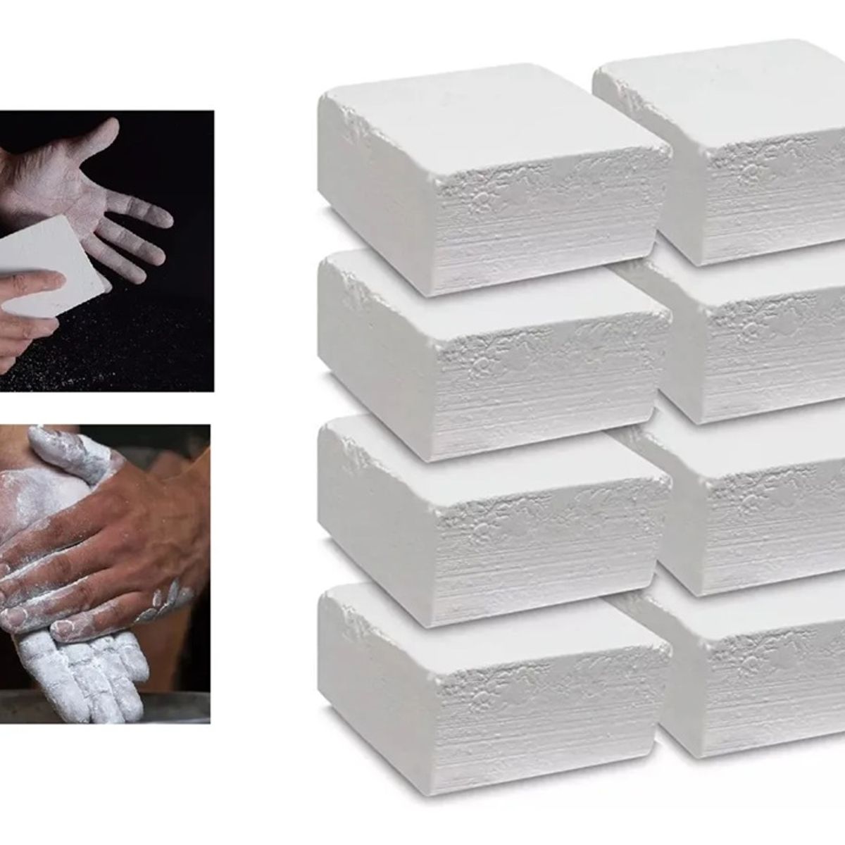 GENERICO - Carbonato De Magnesio 8 Bloques 56g Crossfit Calistenia Gym