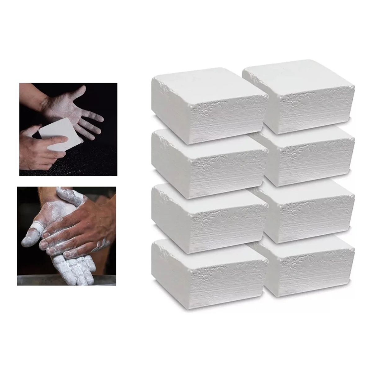 GENERICO - Carbonato De Magnesio 8 Bloques 56g Crossfit Calistenia Gym