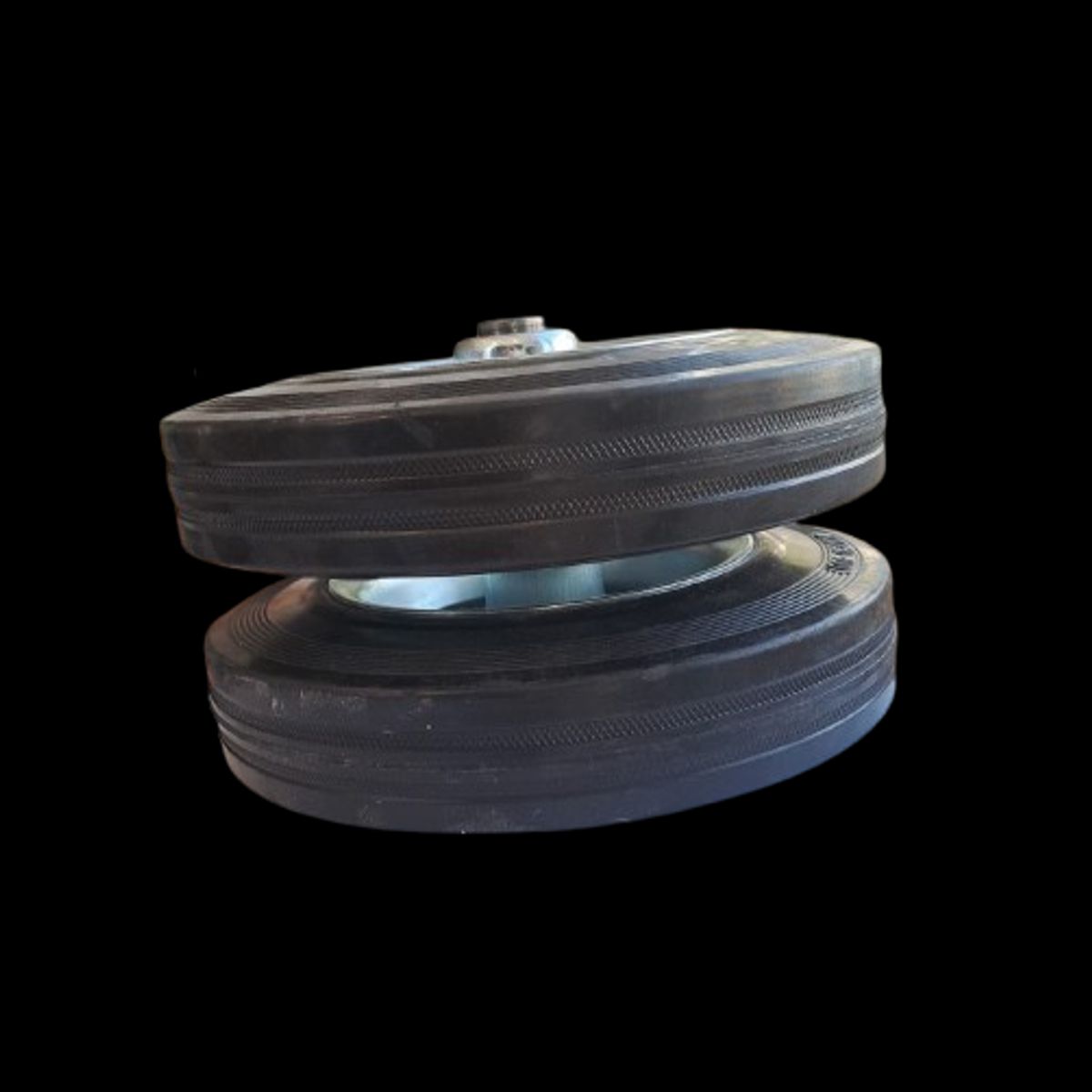 SANPLAST - Pack 2 rueda yegua diametro 200mm goma metal