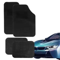 GENERICO - Set Alfombra Cubre Piso Para Auto De Goma 4 Piezas Universal Automóvil