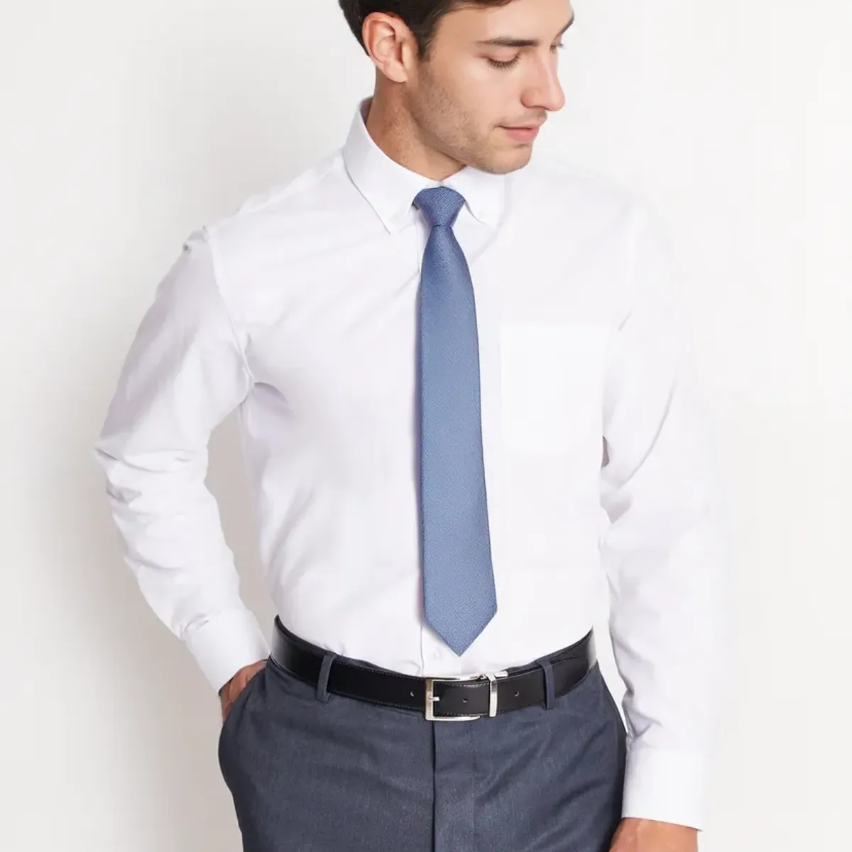MAVIANNI - Camisa Formal Hombre Regular Oxford Blanco Mavianni