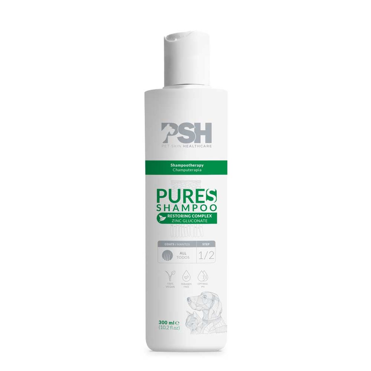 GENERICO - Shampoo para Dermatosis Infecciosas en Mascotas Pure Silver PSH 300 ml