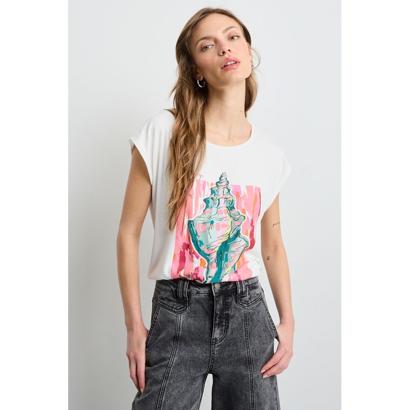 IO - Polera Manga Corta Mujer Crudo Io