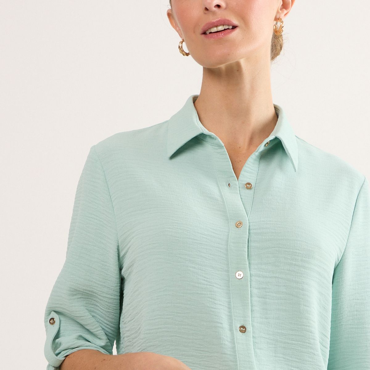 MA GRIFFE - Blusas Manga Larga Mujer Verde Magriffe