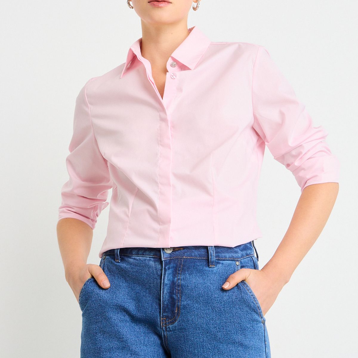 ASH - Blusas Manga Larga Mujer Rosa Ash