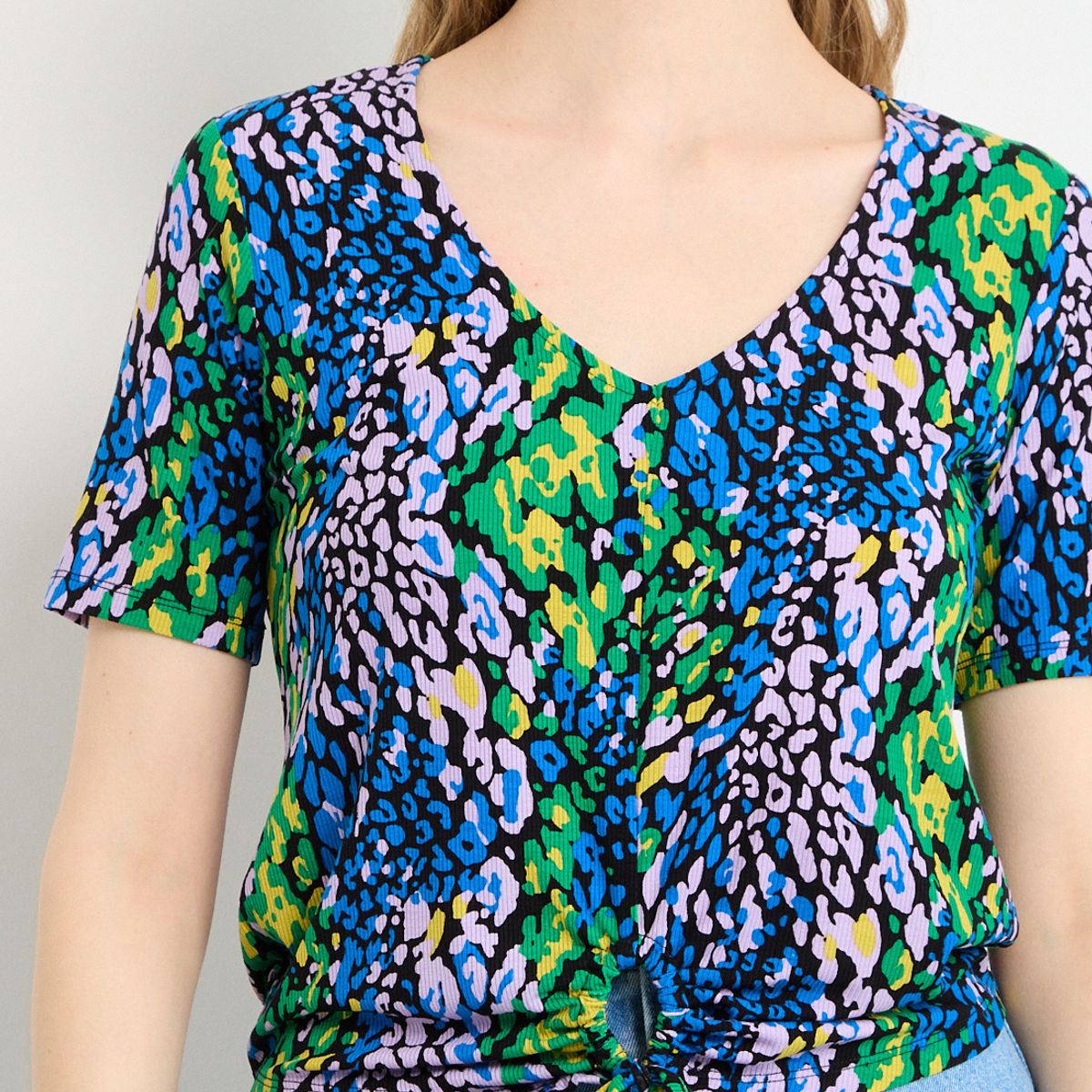 IO - Polera Manga Corta Mujer Negro Io