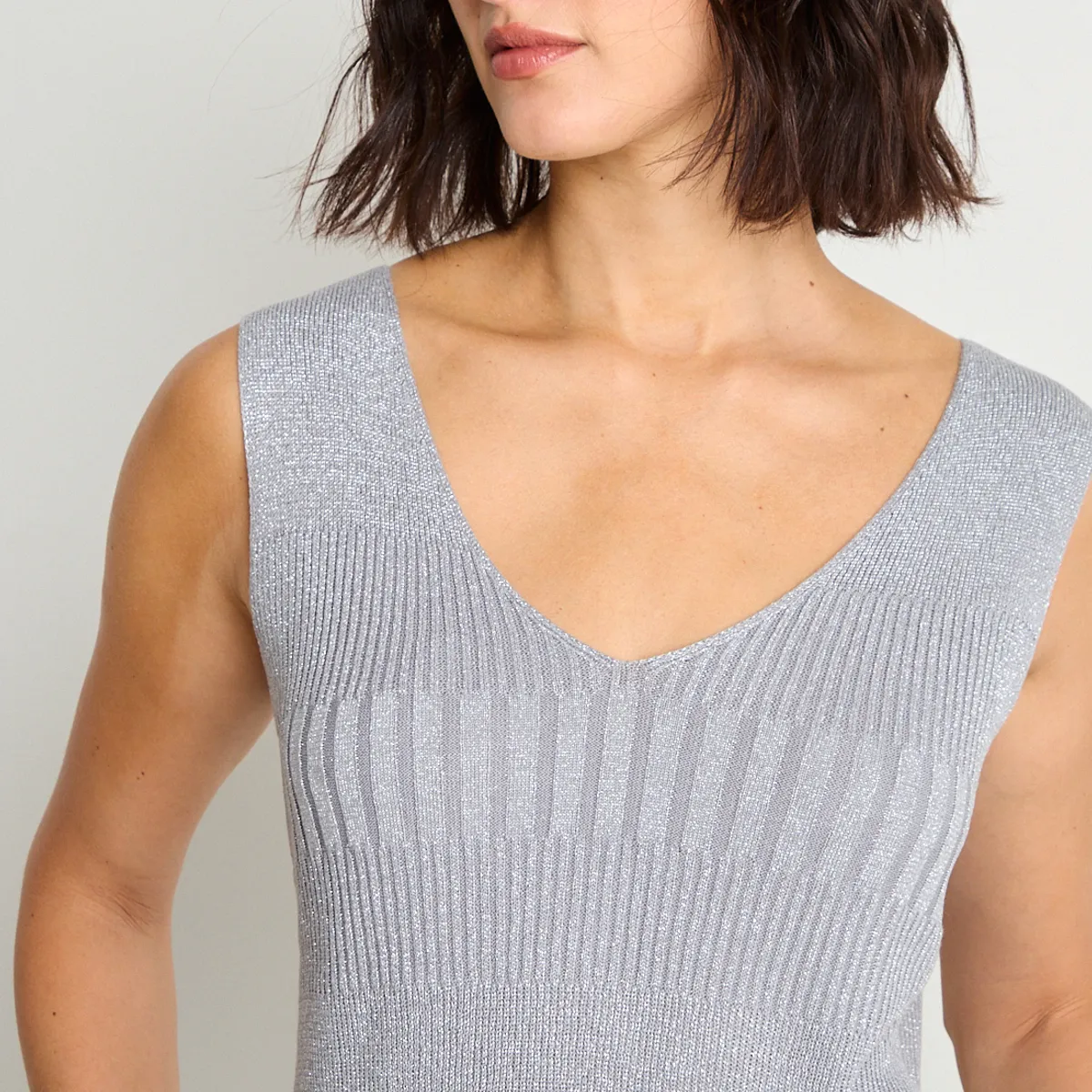 ASH - Polera Sin Mangas Mujer Gris Ash