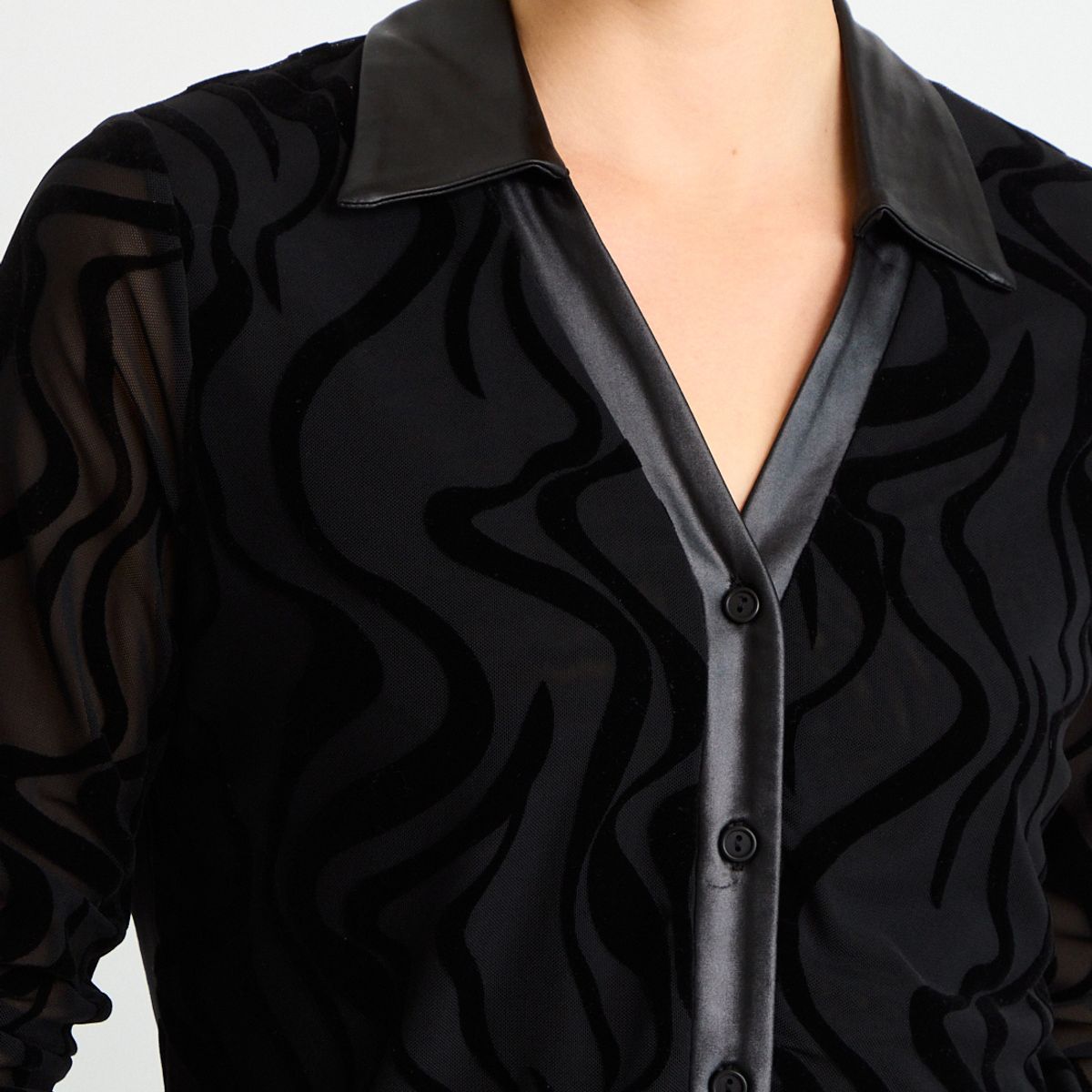 ASH - Blusas Manga Larga Mujer Negro Ash