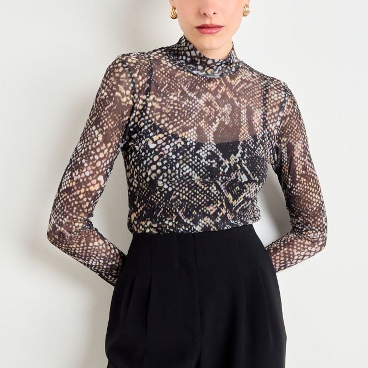 ASH - Polera Manga Larga Mujer Café Ash