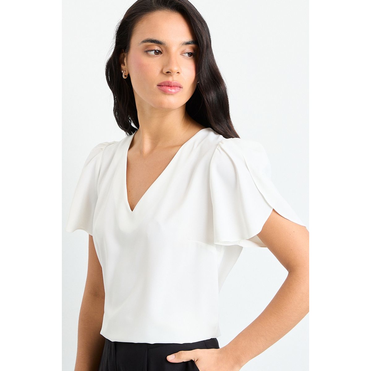 IO - Blusas Manga Corta Mujer Crudo Io