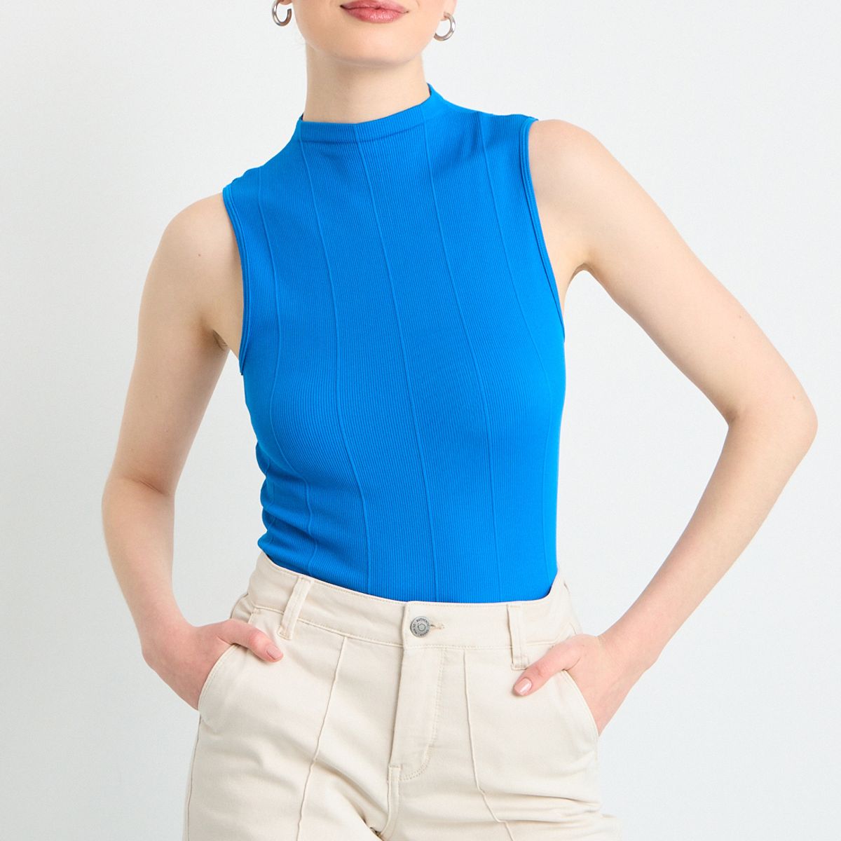 IO - Polera Sin Mangas Mujer Azul Io