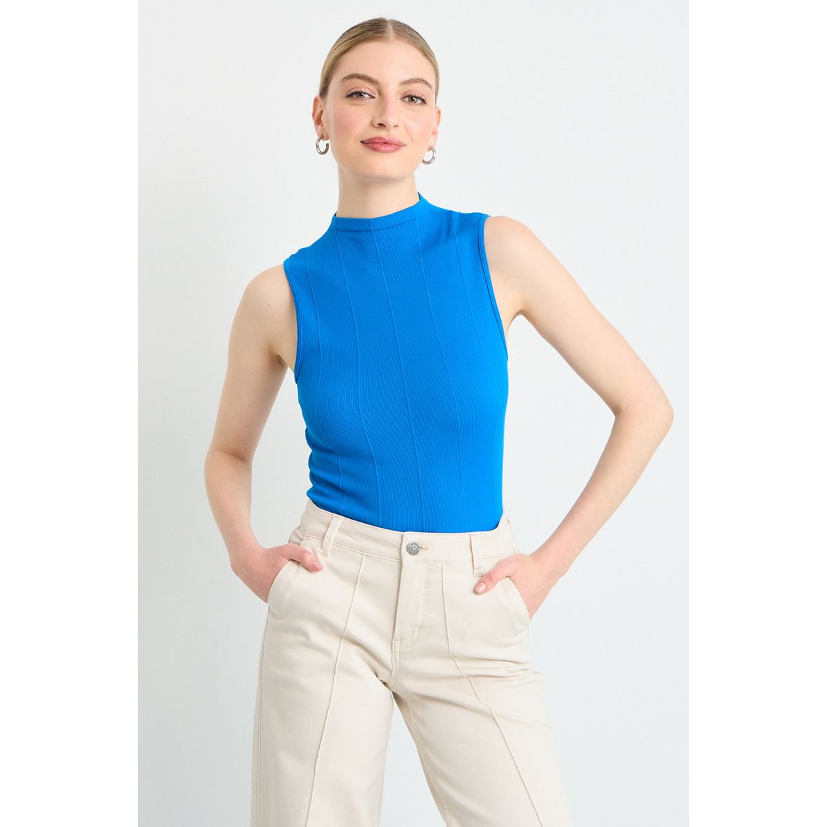 IO - Polera Sin Mangas Mujer Azul Io