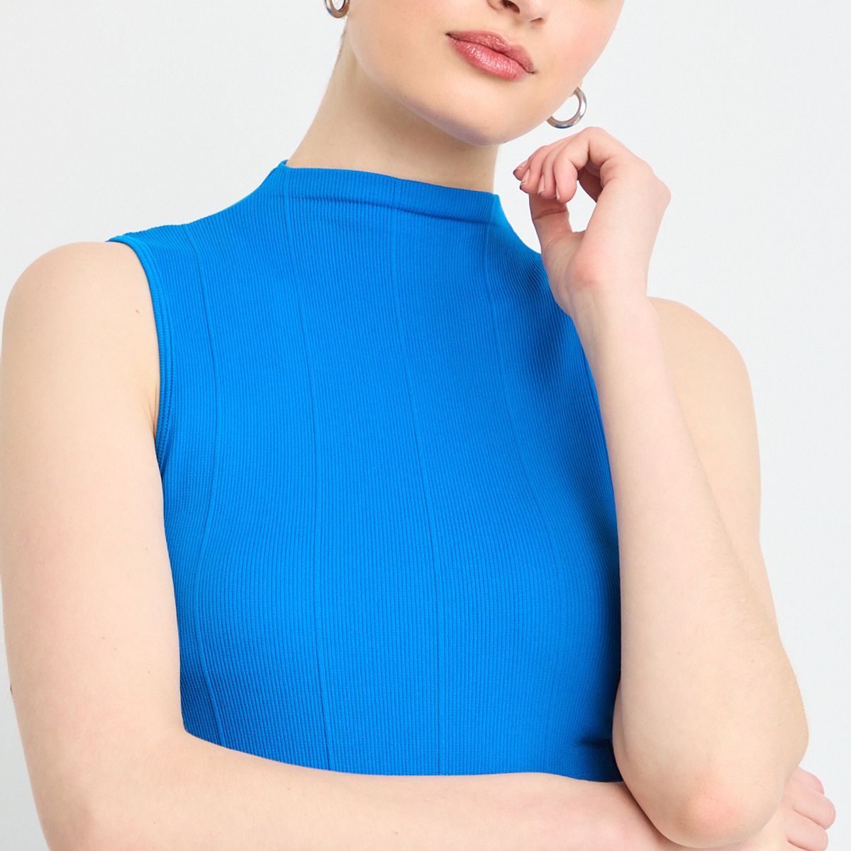 IO - Polera Sin Mangas Mujer Azul Io