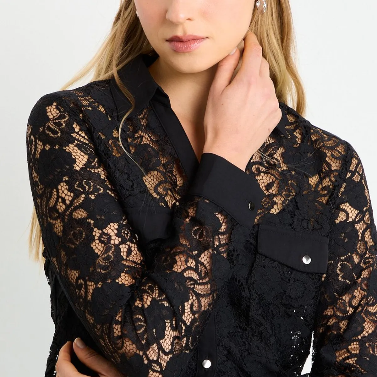 ASH - Blusas Manga Larga Mujer Negro Ash