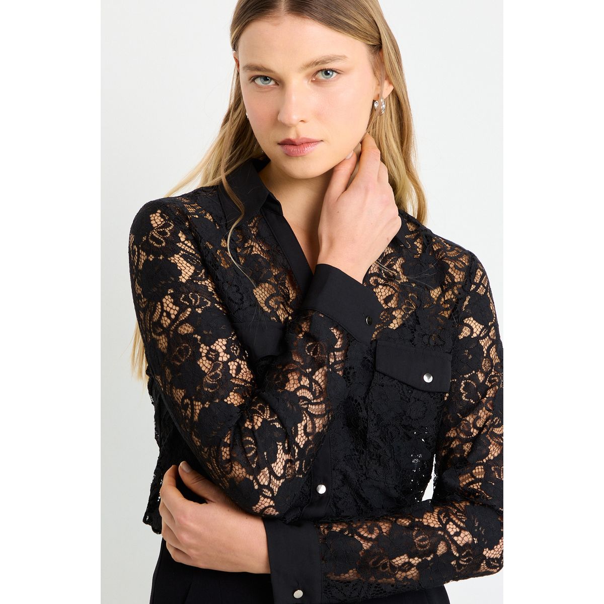 ASH - Blusas Manga Larga Mujer Negro Ash