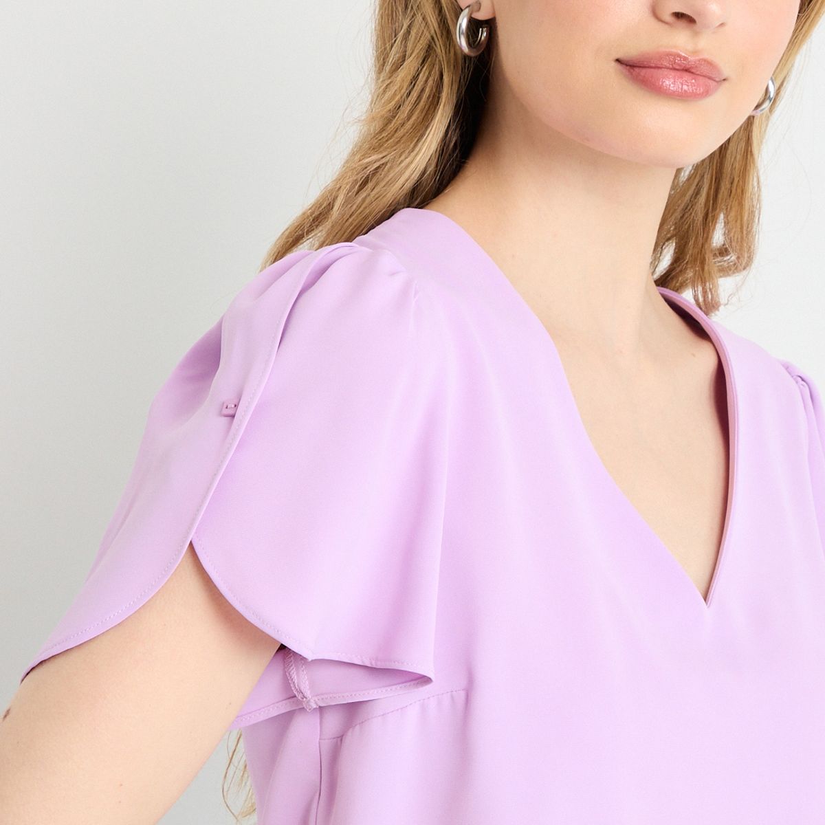 IO - Blusas Manga Corta Mujer Morado Io