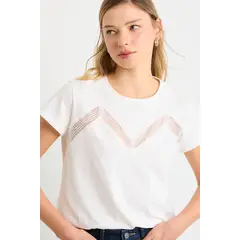 ASH - Polera Manga Corta Mujer Crudo