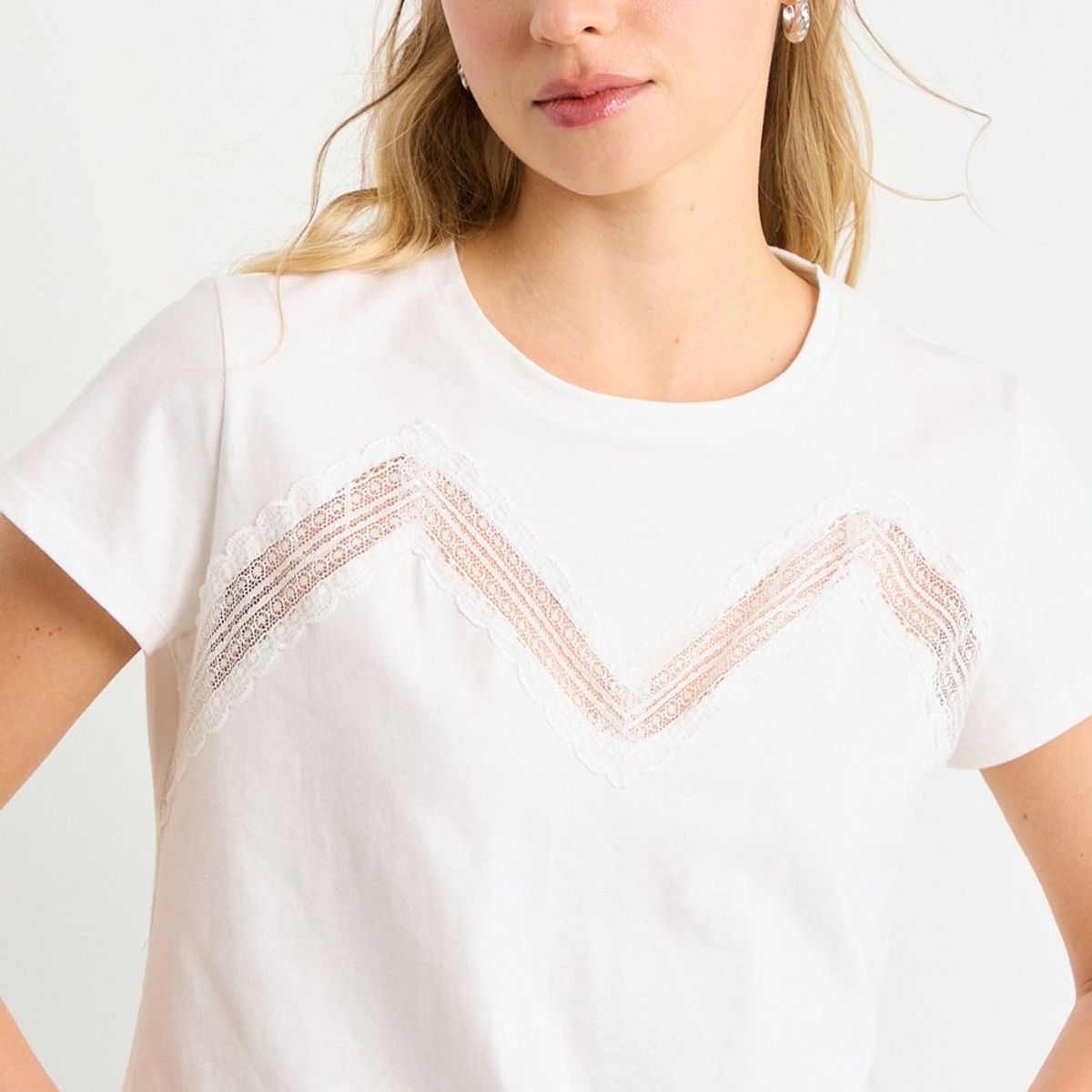 ASH - Polera Manga Corta Mujer Crudo Ash