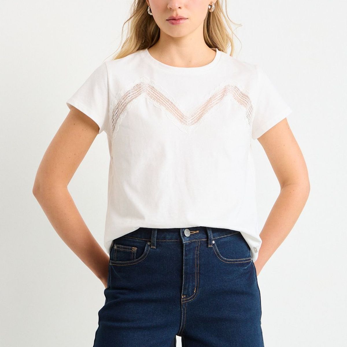 ASH - Polera Manga Corta Mujer Crudo Ash